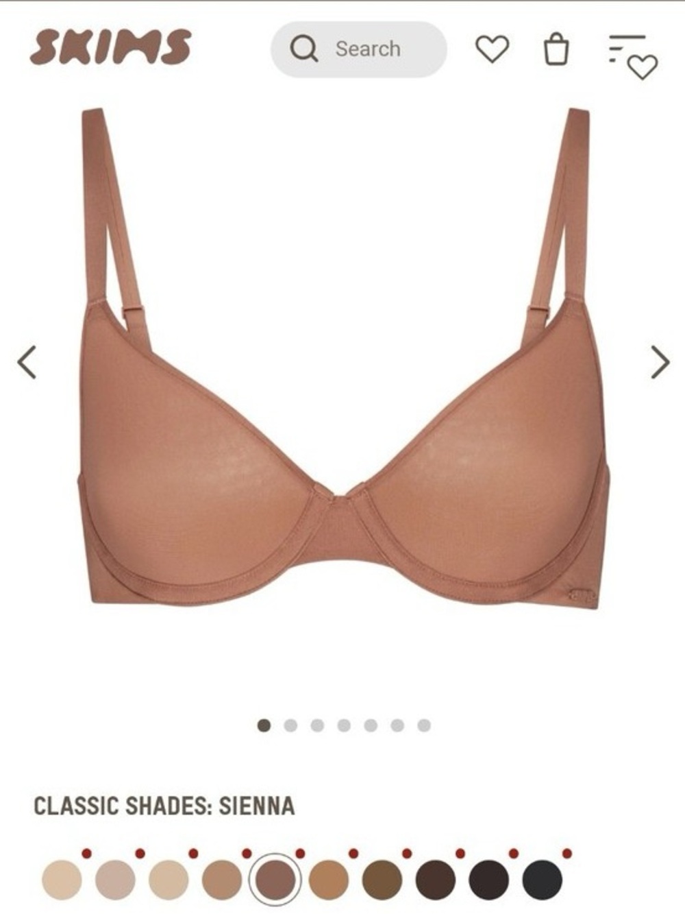 SKIMS Weightless Demi Bra Sienna NWT
